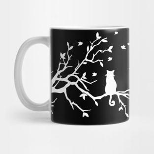 Cat Sitting On A Tree - An Aesthetic Mug